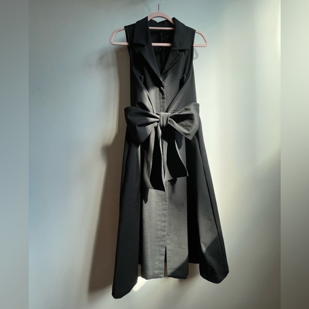Donna Karen Sculpture Garden Black Dress Size 10 - Picture 12 of 14
